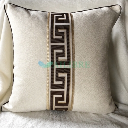 Cojín de Costura de Encaje Estilo Nórdico Color Sólido