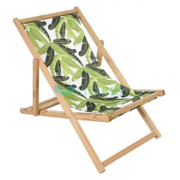 Tumbona Plegable de Madera para Camping