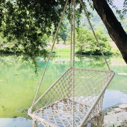 Silla Colgante Cuadrada Simple de Estilo Nórdico