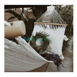 Hamaca de Malla Encriptada con Borlas