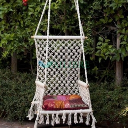 Silla Colgante Tejida a Mano de Ocio al Aire Libre