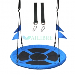 Hamaca Columpio Redonda de Tela Oxford Azul